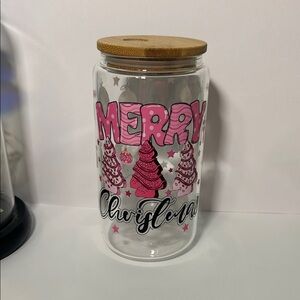 Christmas glasss cup